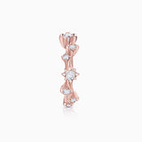 Diamond Pebbles Hoop Earring in 18k Rose Gold