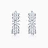 Pendientes Cross de Diamantes en Oro Blanco de 18 Kt