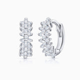 Pendientes Cross de Diamantes en Oro Blanco de 18 Kt