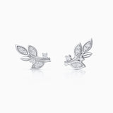 Dafne Diamond Earrings in 18k White Gold