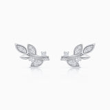 Dafne Diamond Earrings in 18k White Gold