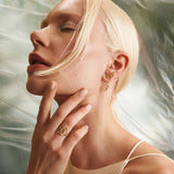 Dafne Diamond Ear Climbers in 18k Yellow Gold