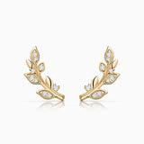 Dafne Diamond Ear Climbers in 18k Yellow Gold
