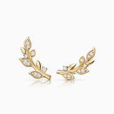 Dafne Diamond Ear Climbers in 18k Yellow Gold