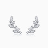 Dafne Diamond Ear Climbers in 18k White Gold