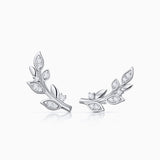 Dafne Diamond Ear Climbers in 18k White Gold
