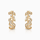 Dafne Diamond Hoop Earrings in 18k Yellow Gold
