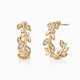 Dafne Diamond Hoop Earrings in 18k Yellow Gold
