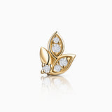 Dafne Diamond Piercing Earring in 18k Yellow Gold