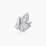 Dafne Diamond Piercing Earring in 18k White Gold