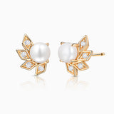 Pendientes Midnight Holly de Perlas y Diamantes en Oro Amarillo de 18 Kt