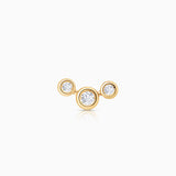 Pendiente Piercing Origine Arquée de Diamantes en Oro Amarillo de 18 Kt