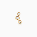 Pendiente Piercing Origine Arquée de Diamantes en Oro Amarillo de 18 Kt