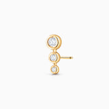 Pendiente Piercing Origine de Diamantes en Oro Amarillo de 18 Kt