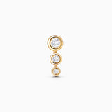 Pendiente Piercing Origine de Diamantes en Oro Amarillo de 18 Kt