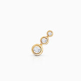 Pendiente Piercing Origine de Diamantes en Oro Amarillo de 18 Kt