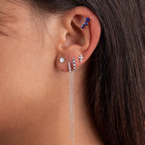 Jolie Diamond Earrings in 18k White Gold