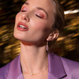 Teardrop Amethyst and Diamond Earrings in 18k Rose Gold