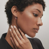 Red Jay Ruby and Diamond Earrings in 18k White Gold