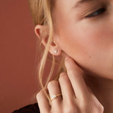 Pendientes Corazón Ariadne de Diamantes en Oro Amarillo de 18 Kt