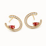 Pendientes Liora Élan de Rubíes y Diamantes en Oro Amarillo de 18 kt