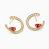Liora Élan 18K Yellow Gold Ruby and Diamond Drop Earrings