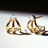 Liora Bloom 18K Yellow Gold Diamond Drop Earrings