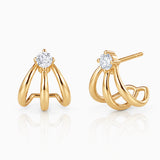 Pendientes Liora Bloom de Diamantes en Oro Amarillo de 18 kt
