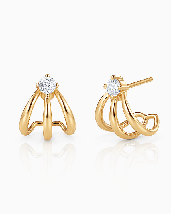 Pendientes Liora Bloom de Diamantes en Oro Amarillo de 18 kt