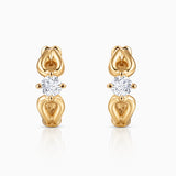 Pendientes Liora Nudo de Diamantes en Oro Amarillo de 18 kt