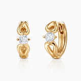 Pendientes Liora Nudo de Diamantes en Oro Amarillo de 18 kt