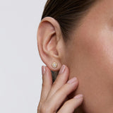 Pendientes Liora Halo de Diamantes en Oro Amarillo de 18 kt