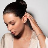Tourbillon Diamond Earrings in 18k White Gold