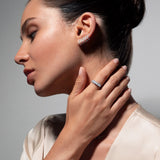 Tourbillon Diamond Earrings in 18k White Gold