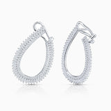 Brincos de diamante infinito em ouro branco 18K