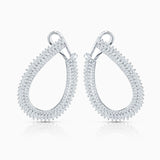 Brincos de diamante infinito em ouro branco 18K