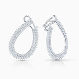 Brincos de diamante infinito em ouro branco 18K