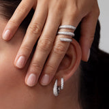 Pendientes Apogeo de Diamantes en Oro Blanco de 18 Kt