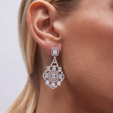 Brincos de diamante Alhambra em ouro branco 18 K