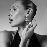 Brincos de diamante Alhambra em ouro branco 18 K