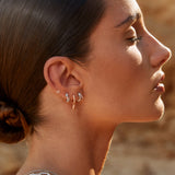 Pendientes Twin Diamonds en Oro Blanco de 18 Kt
