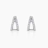 Pendientes Twin Diamonds en Oro Blanco de 18 Kt