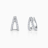 Pendientes Twin Diamonds en Oro Blanco de 18 Kt