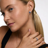 Irem 1 ct Diamond and Sapphire Earrings in 18k White Gold