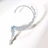 Brinco de água-marinha e diamante Blue Jay em ouro branco 18K