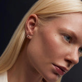 Brincos de diamante Selene em ouro rosa 18 K