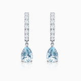 Pendientes Brooke de Aguamarinas y Diamantes en Oro Blanco de 18 Kt