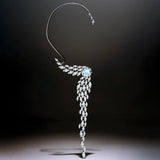 Brincos Blue Jay Aquamarine e Diamante em Ouro Branco 18K