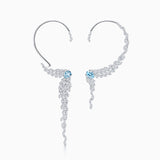 Brincos Blue Jay Aquamarine e Diamante em Ouro Branco 18K