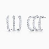 Pendientes Trinette de Diamantes en Oro Blanco de 18 Kt